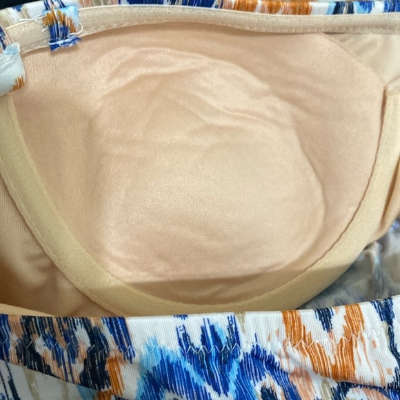 Garnet Hill Muilticolor Ikat Print Swim Dress 6 Overlay Bathing Suit - Picture 8 of 10